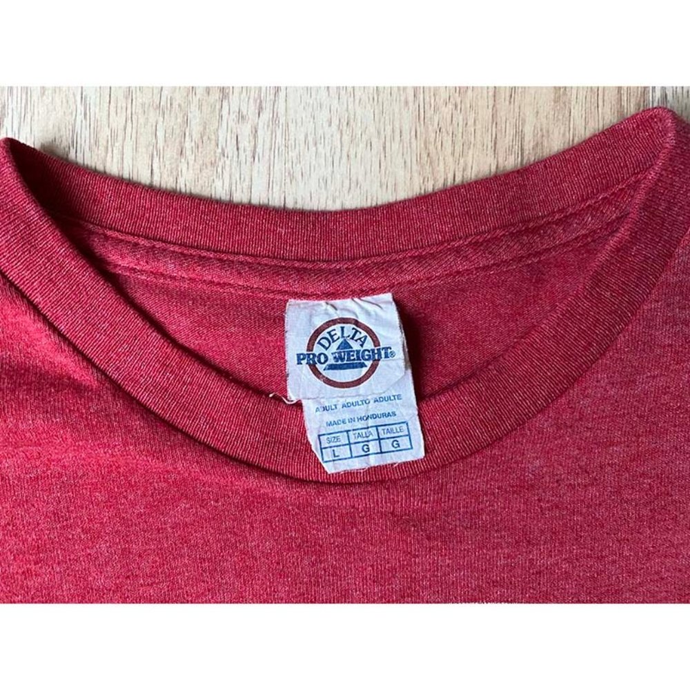 Vintage Budweiser Distressed T-Shirt Red Excellent - Picture 2 of 8